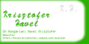 krisztofer havel business card